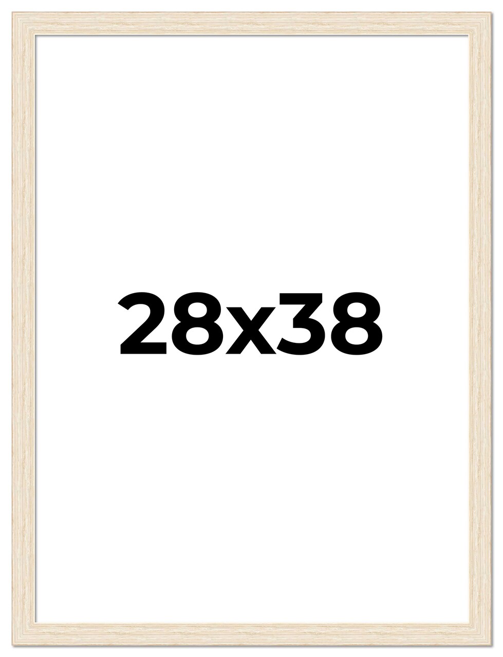 28x38 Wide Barnwood Picture Frame with UV-Resistant Acrylic & Acid Free Backing, Available in 6 Paint Finishes - Grey, Brown, White, and Black